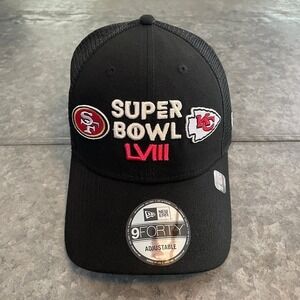 NWT Super Bowl LVIII New Era Snapback Hat SF 49ers Kansas City Chiefs 9FORTY